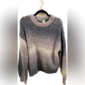 A New Day Sweater - Purple, White, Gray